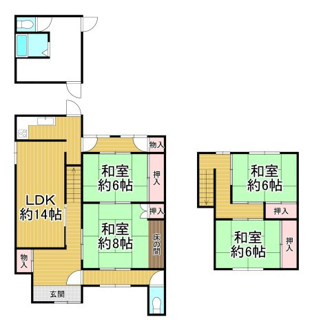 奈良県北葛城郡広陵大字南の間取り