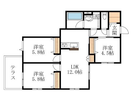 Ｇｒａｎｄ　Ｍａｉｓｏｎ　青井２の間取り
