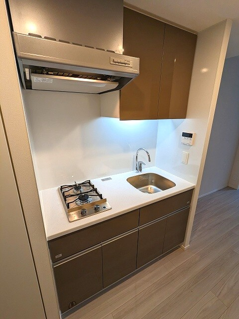 ミリアレジデンス浅草橋Ⅱのキッチン|ガス2口システムキッチンです