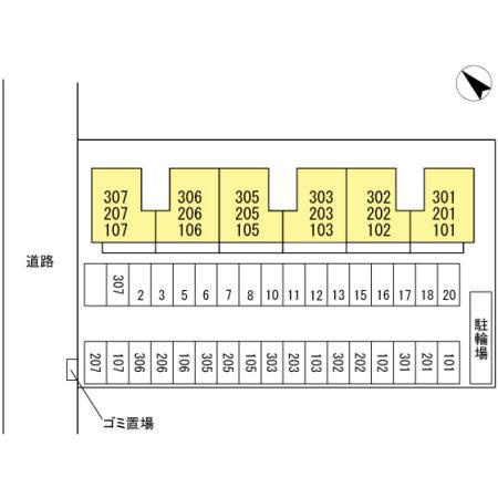 コウジィーコート前川の区画図