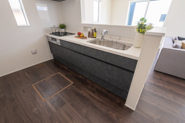 【キッチン】 | リナージュ熊本市東区水源23-1期　1号棟