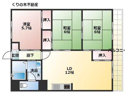 【間取り】 | センチュリーハイツ | 3LDKです