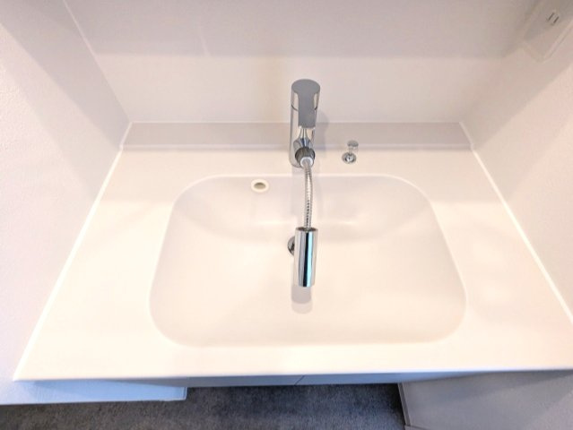 LUMIEC un 入谷|トイレと独立した三面鏡付・ハンドシャワー付洗面台