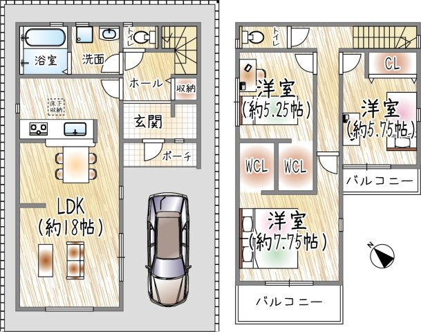 南甲子園2丁目の間取り|2号棟