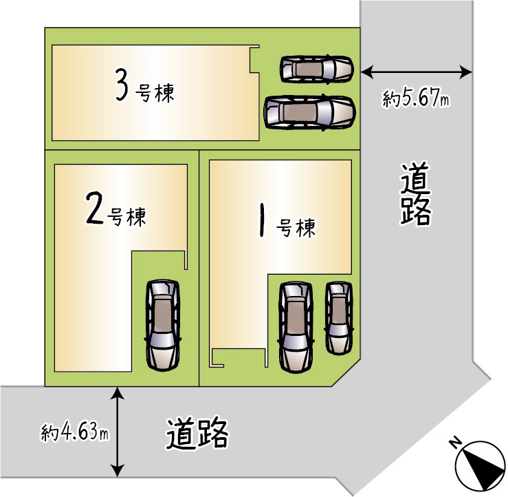 南甲子園2丁目の区画図