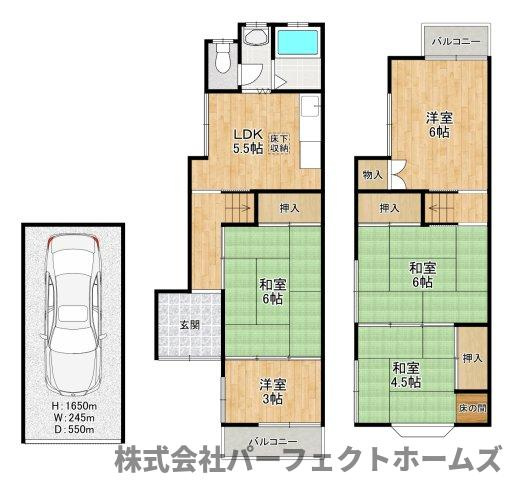 長尾東町2丁目戸建　の間取り