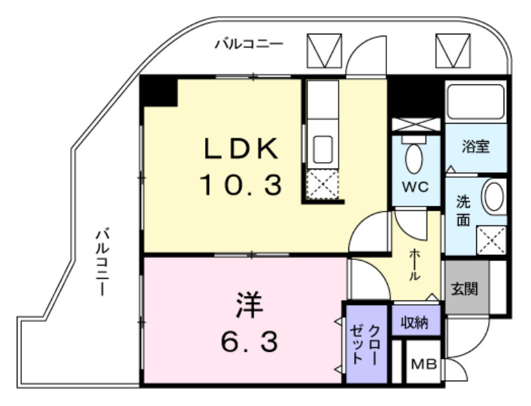 メゾンフロールIMAKUBOの間取り