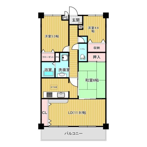 サンピボット瀬戸の間取り|3LDK