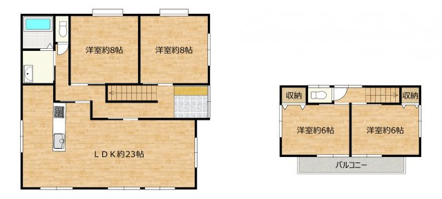 【間取り】 | 御殿場市中山 中古住宅 XH05679 | 御殿場市中山　間取図　リフォーム後
