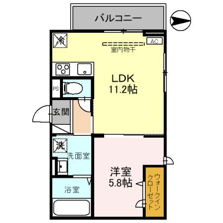 【新築】D-ROOM盛岡本宮　C棟の間取り