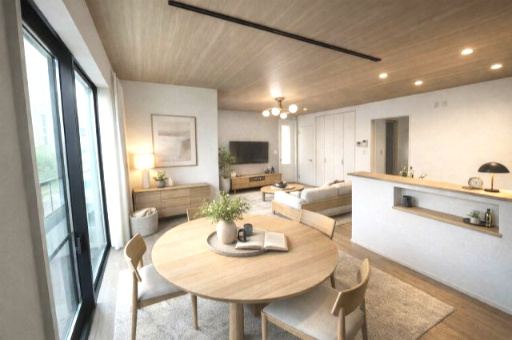 ☆NEW　PRICE☆残り１棟！　売新築戸建　静岡市駿河区中田４丁目の居間・リビング|▼好評につき残り１棟になりました！
※AIによるイメージです。