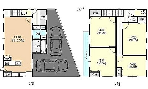 【間取り】 | 五日市町下小深川戸建
