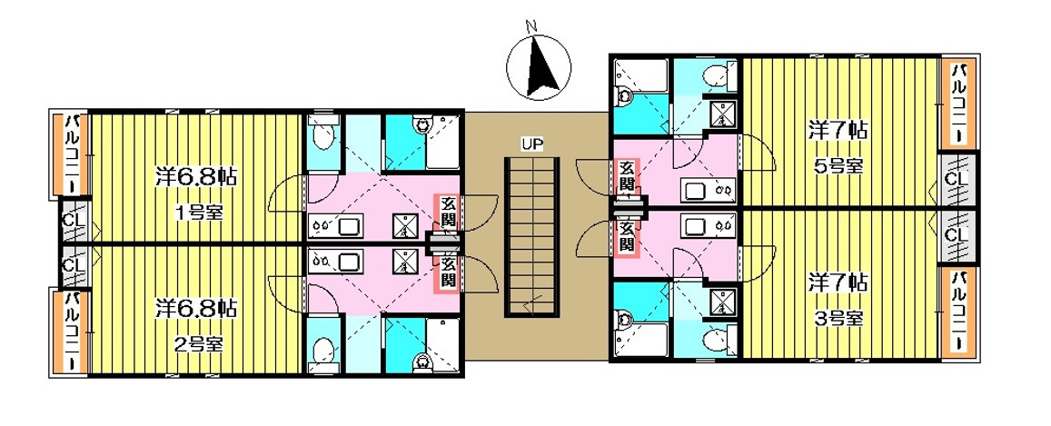 【間取り】 | ペア箱崎駅南Ⅰ