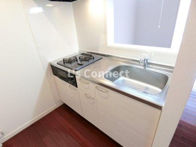 【キッチン】 | セロー明通館 | ２口ガスコンロのシステムキッチン。