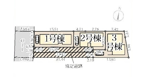 明石市魚住町錦が丘１丁目の区画図