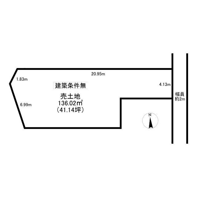 中央町　売土地　41.14坪の土地図