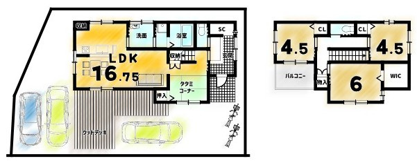 上桂森上町２号地　条件無土地の土地図