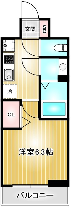 MAXIV東別院|名古屋市の賃貸ならMy賃貸の間取り|MAXIV東別院 ※間取り反転・別号室写真使用