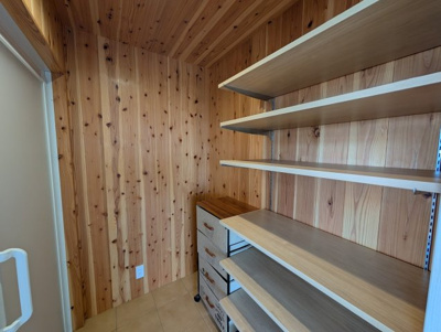 【内装】 | 明石市大久保町大久保町 | 脱衣室の造作棚です