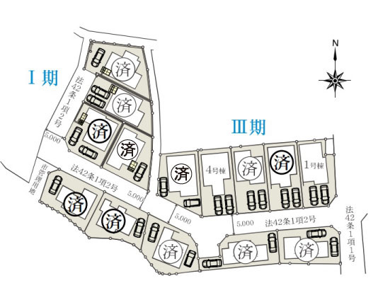 泉南市新家2期の区画図