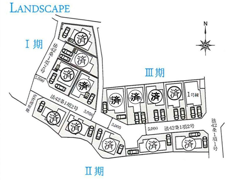 泉南市新家2期の区画図