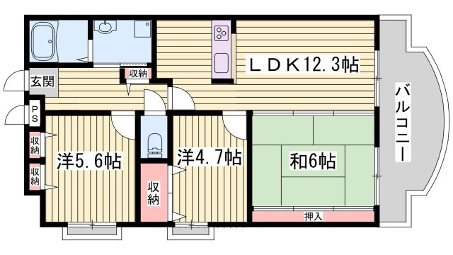 メゾンドール姫路英賀保の間取り