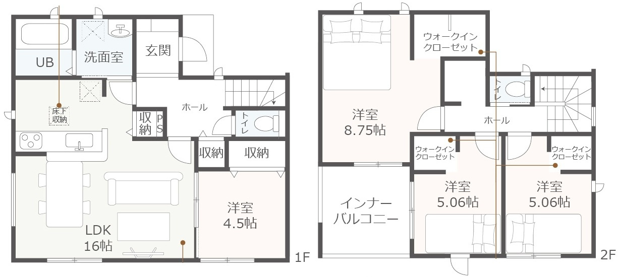 リーブルガーデン碧南市日進町第6　全6棟　新築戸建の間取り