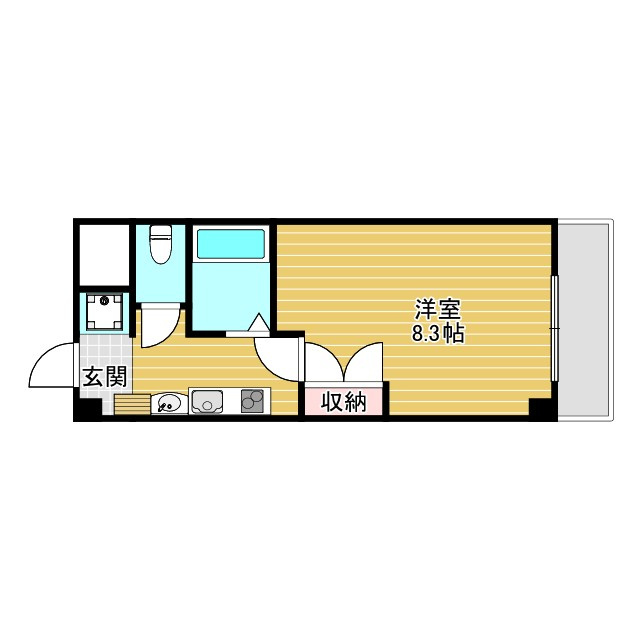 シャンヴェルジェ豊中Ⅱの間取り