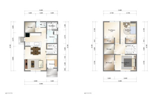 【参考プラン】 | 宇治市木幡御蔵山　2区画　H号地　建築条件付き | 自由設計になりますので設計士と直接お話していただきオンリーワンのおうちづくりが可能です！需要の多いランドリールームも実現可能です。一緒に楽しくお家づくりをしていきましょう！