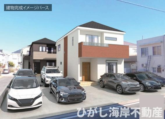 藤沢市辻堂太平台2丁目　新築戸建　全4棟の外観パース|イメージパスですので実際のものと多少異なります。