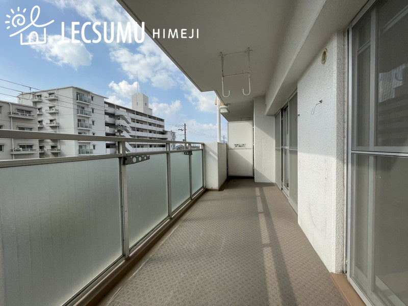 第五恵美酒マンションのバルコニー