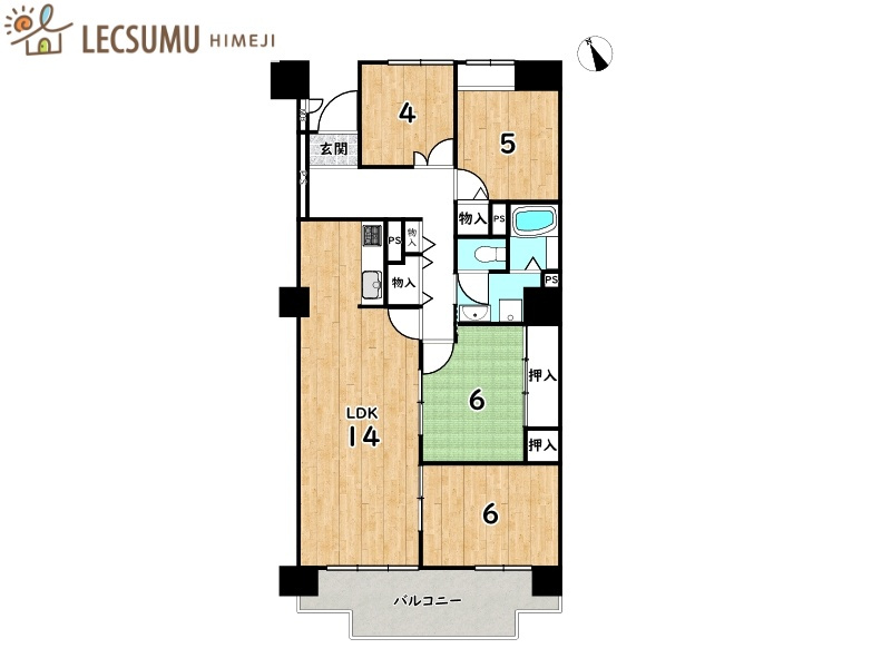 第五恵美酒マンションの間取り