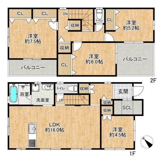 【間取り】 | 明石市大久保町西脇　B号棟　新築戸建