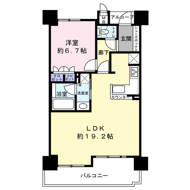 イーグルコート御池アネックスの間取り