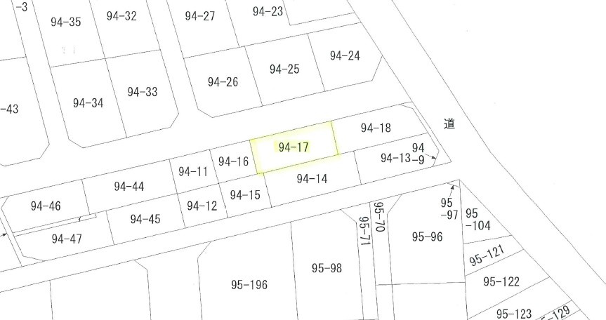 小山市横倉新田の区画図