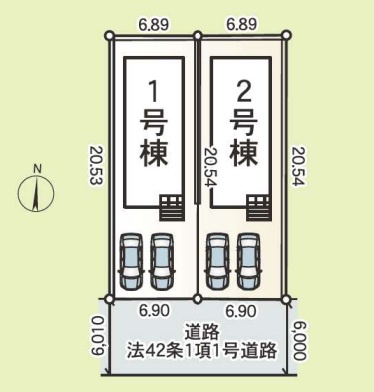 明石市大久保町高丘5丁目の区画図