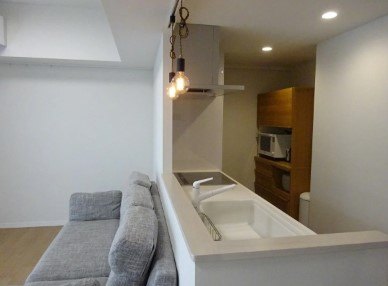 クレッセント武蔵小杉グランデイズ壱番館のキッチン|リビングと対面キッチン