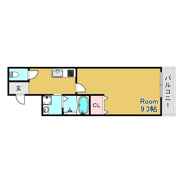 神戸市兵庫区本町１丁目のアパートの間取り