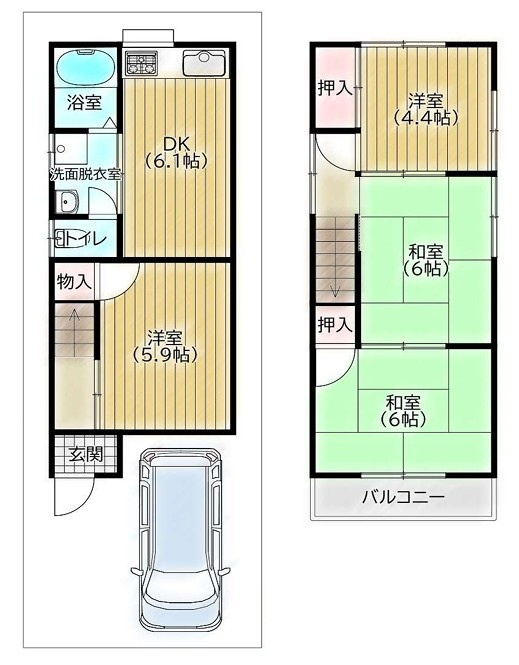 村野高見台　中古一戸建ての間取り|間取り図はいかがですか？ご希望を叶える間取りですか？リビングの広さは？水回りの位置は？カウンターキッチン？など色々な情報が集約されています。弊社ではリフォームなどのご相談も承っております。