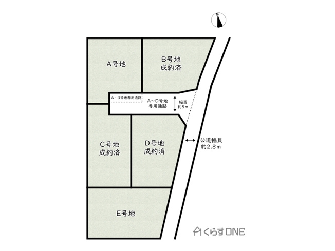 【区画図】 | 姫路市下手野4丁目／5区画　2期