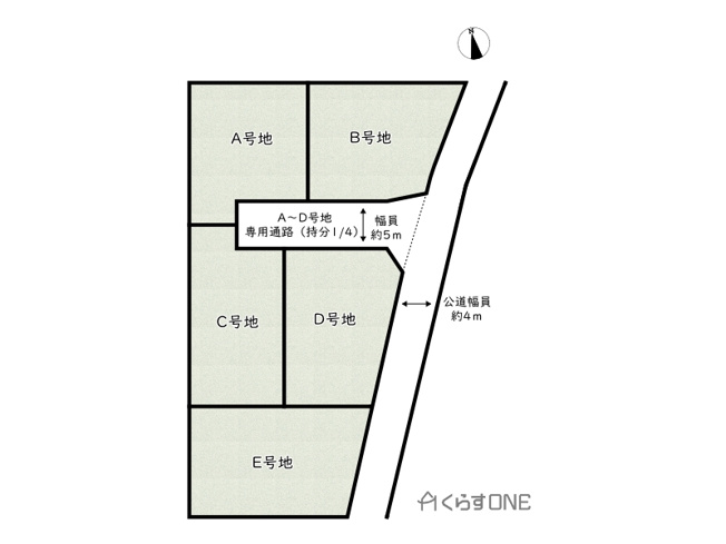 【区画図】 | 姫路市下手野4丁目／5区画　1期