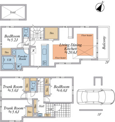 【間取り】 | ご自宅から現地まで、当社スタッフがお車にて、「お迎え・お送り」をしております。ぜひお気軽にお問い合わせくださいませ♪