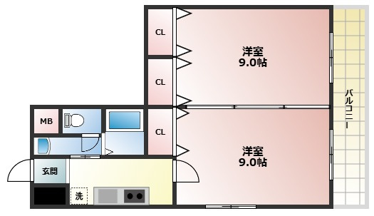 キャッスルプラザ甲子園アネックスの間取り