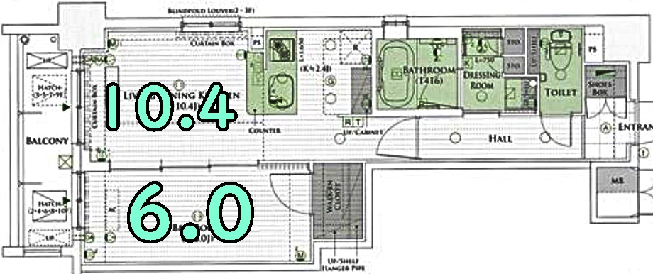 エステムプラザ名古屋D.C.2027の間取り