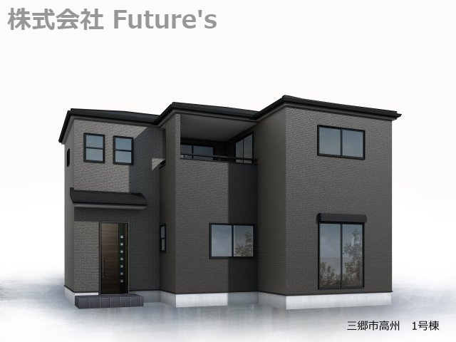 三郷市高州3丁目　新築戸建　全1棟　の外観パース|【完成予想図】土地面積40坪越えのゆとりのある物件です！