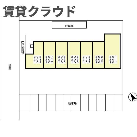 ジェンティーレ ヤマザキの区画図