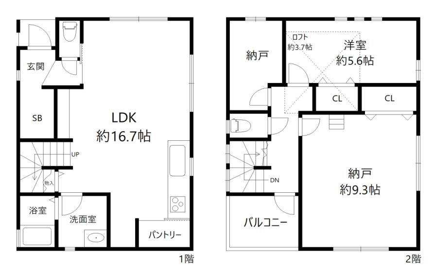 堺市西区鳳南町　中古一戸建の間取り