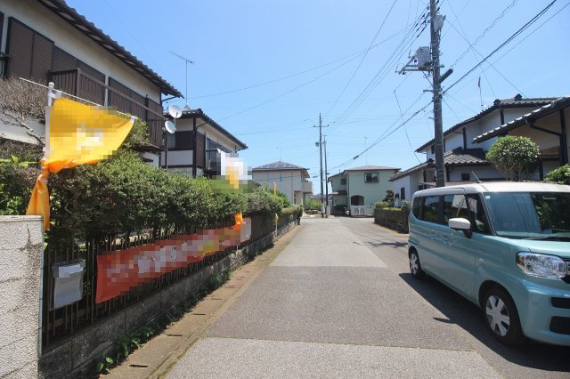 野木町友沼の前面道路含む現地写真|南側道路