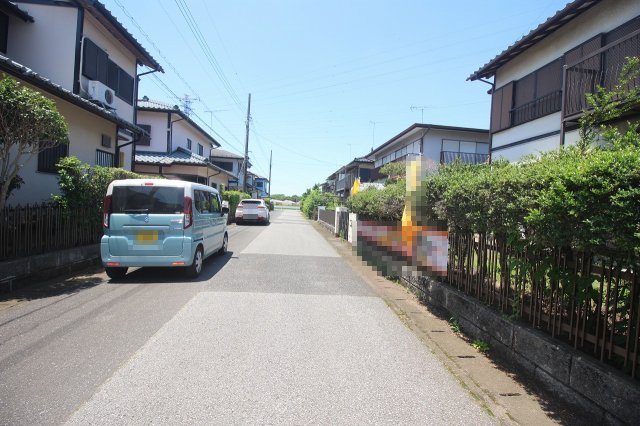 野木町友沼の前面道路含む現地写真|南側道路