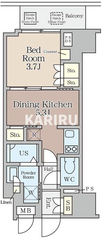 クレストコート堂島の間取り